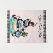 Alice im Wunderland Babydusche Hintergrund Wandteppich (Vorderseite (Horizontal))