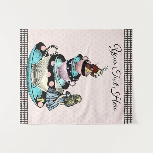 Alice im Wunderland Babydusche Hintergrund Wandteppich (Vorderseite (Horizontal))