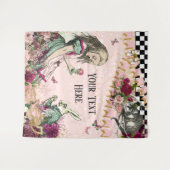 Alice im Wunderland Babydusche Hintergrundbanner Wandteppich (Vorderseite (Horizontal))