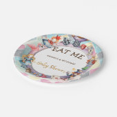 Alice im Wunderland Babydusche Papierplatte Pappteller (Schrägansicht)