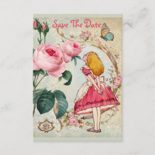 Alice im Wunderland Babydusche Save the Date
