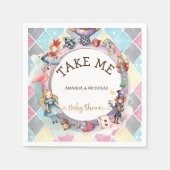 Alice im Wunderland Babydusche Serviette (Vorderseite)