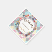 Alice im Wunderland Babydusche Serviette (Ecke)