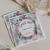 Alice im Wunderland Babydusche Serviette