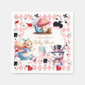 Alice im Wunderland Babydusche Serviette (Vorderseite)