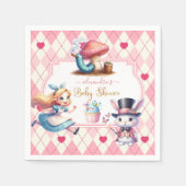 Alice im Wunderland Babydusche Serviette (Vorderseite)