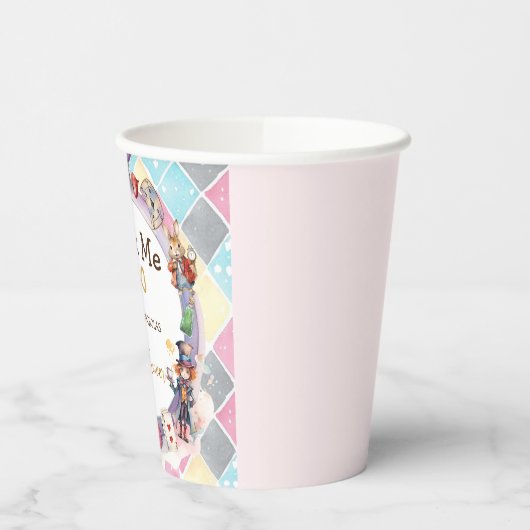 Alice im Wunderland Babydusche trinken mich Pappbecher (Links)