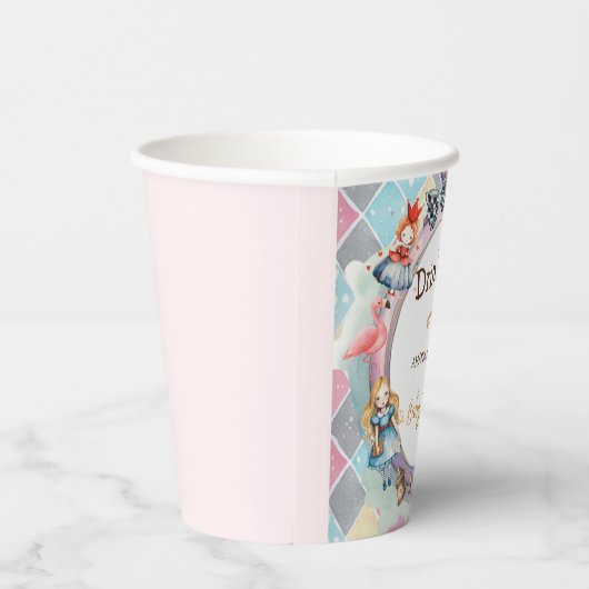 Alice im Wunderland Babydusche trinken mich Pappbecher (Rechts)