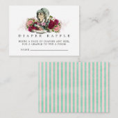 Alice im Wunderland Babydusche Windelwaschmaschine Begleitkarte (Vorne/Hinten)