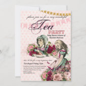Alice im Wunderland BabyShower MadHatter Tea Party Einladung (Vorderseite)
