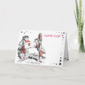 Alice im Wunderland Bat Mitzvah Dankeschön Karte (Vorderseite)