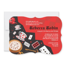 ALICE IM WUNDERLAND Bat Mitzvah Einladung