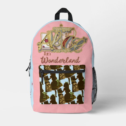 Alice im Wunderland Bedruckter Rucksack (Vorderseite)