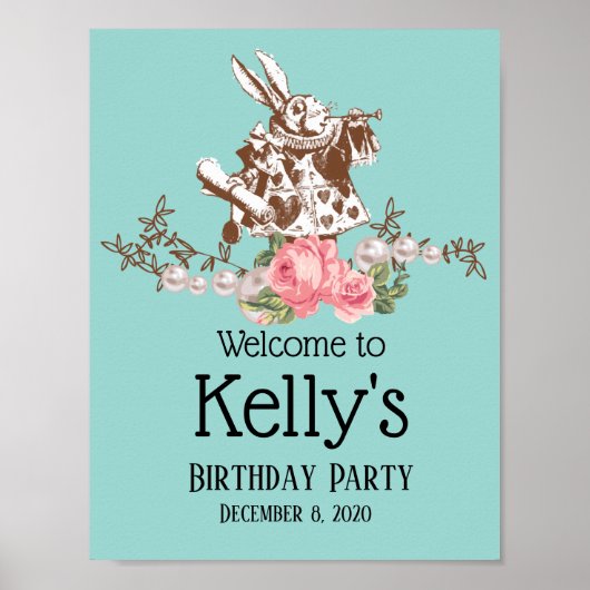 Alice im Wunderland, Begrüßungszeichen Poster (Vorne)