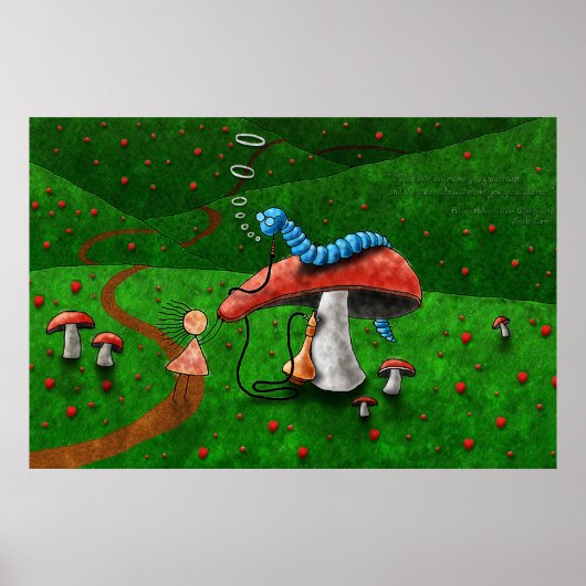 Alice im Wunderland - Beratung durch eine Raupe Poster (Vorne)