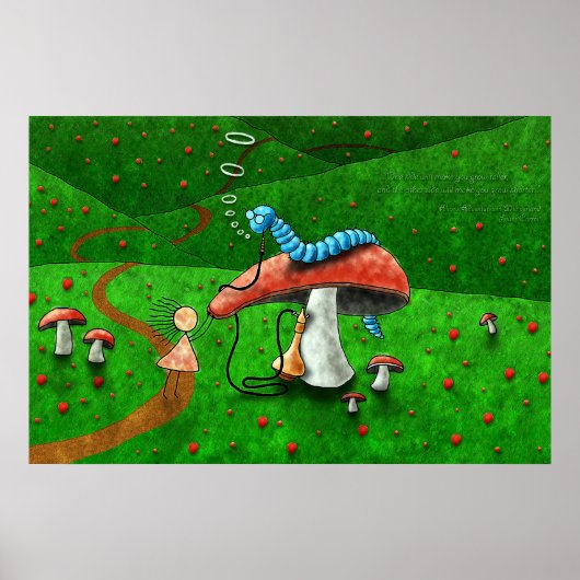 Alice im Wunderland - Beratung durch eine Raupe Poster (Vorne)