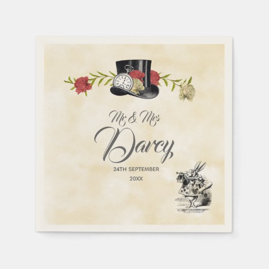 Alice im Wunderland beseitigt Neapel Serviette (Vorderseite)