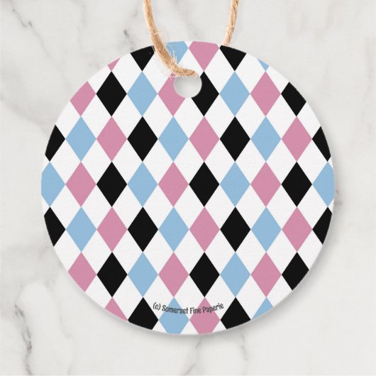 Alice im Wunderland Birthday High Tee Party Geschenkanhänger (Rückseite)