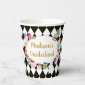 Alice im Wunderland Birthday Onederland Paper Cup Pappbecher (Links)