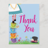 Alice im Wunderland Birthday Party Dankeschön an S Postkarte (Vorderseite)