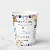 Alice im Wunderland Birthday Tea Party Pappbecher (Rückseite)