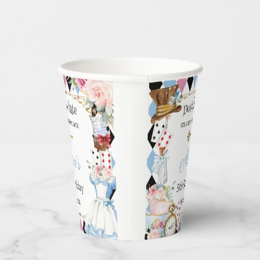 Alice im Wunderland Birthday Tea Party Pappbecher (Rechts)