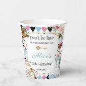 Alice im Wunderland Birthday Tea Party Pappbecher (Vorderseite)