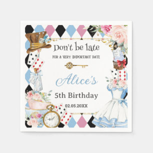 Alice im Wunderland Birthday Tea Party Serviette