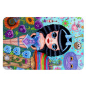 Alice im Wunderland Black Hair Cheshire Katzenkatz Magnet (Horizontal)