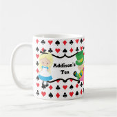 Alice im Wunderland Black Red Card Deck Monogramm Kaffeetasse (Links)