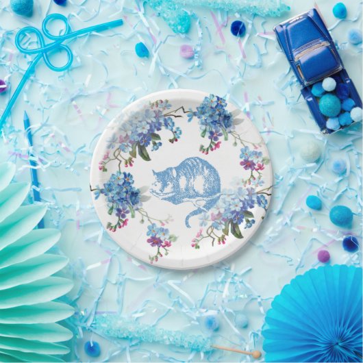 Alice im Wunderland-blaue Pappteller (Party)