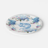 Alice im Wunderland-blaue Pappteller (Schrägansicht)