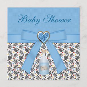 Alice im Wunderland Blue Baby Dusche Tee Party Einladung