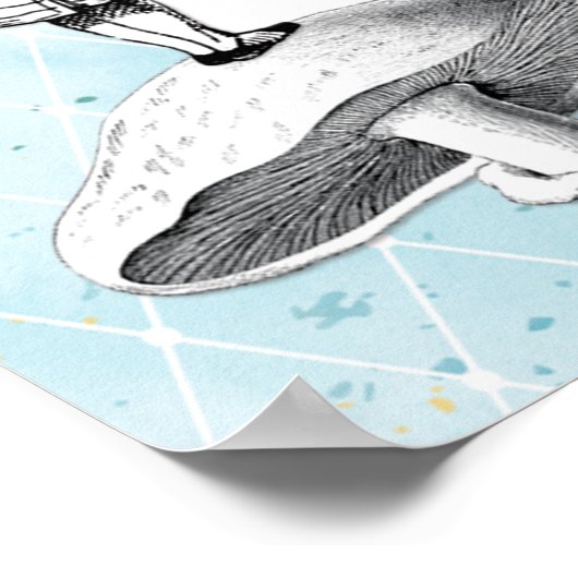 Alice im Wunderland Blue Poster (Ecke)