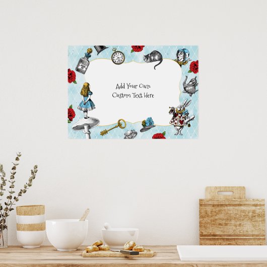 Alice im Wunderland Blue Poster (Küche)