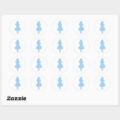 Alice im Wunderland Blue Runder Aufkleber (Blatt)