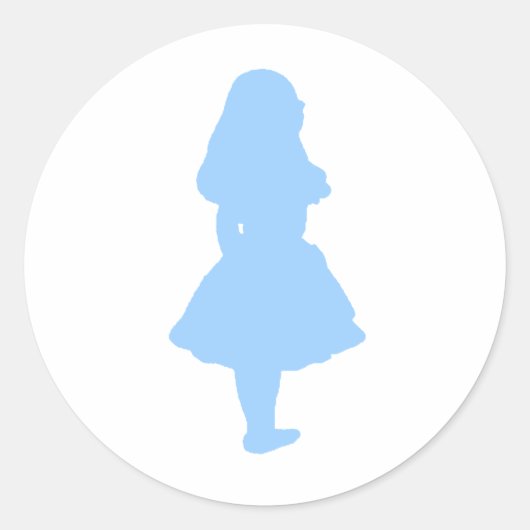 Alice im Wunderland Blue Runder Aufkleber (Vorderseite)