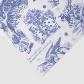 Alice im Wunderland Blue Toile Quotes Seidenpapier (Detail)