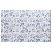 Alice im Wunderland Blue White Toile Stoff (Yard (91,4 cm))