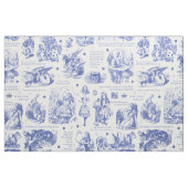 Alice im Wunderland Blue White Toile Stoff (Fat Quarter (45,7 x 55,9 cm))