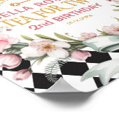 Alice im Wunderland Blume 2. Geburtstag Begrüßung Poster (Ecke)