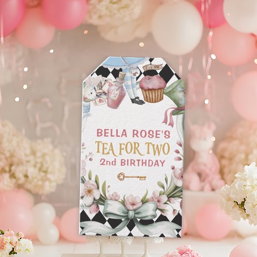 Alice im Wunderland Blume 2. Geburtstag Geschenkanhänger