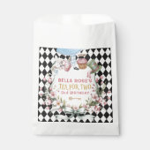 Alice im Wunderland Blume 2. Geburtstag Geschenktütchen (Vorderseite)