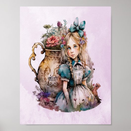 Alice im Wunderland Blume Poster (Vorne)
