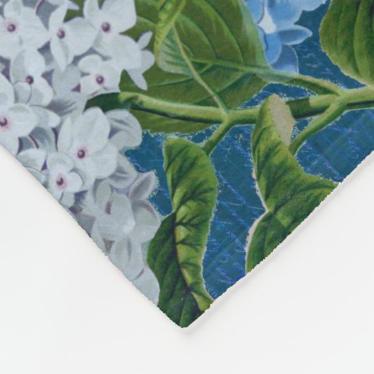 Alice im Wunderland Blumenblauer Kehlkopf Fleecedecke (Ecke)