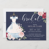 Alice im Wunderland Blumendress Brautparty Einladung (Vorderseite)