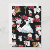 Alice im Wunderland Blumenkohl Brautparty Tee Part Dankeskarte (Rückseite)