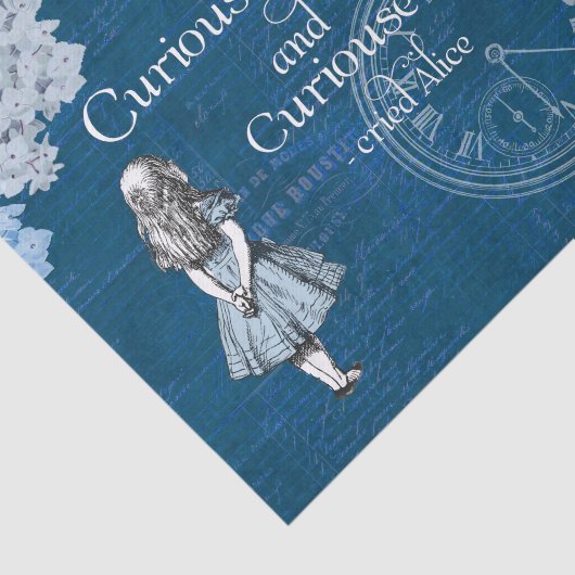 Alice im Wunderland Blumenzellenpapier Seidenpapier (Ausschnitt)