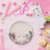 Alice im Wunderland Blush & Mint Tee Party Pappteller (Party)