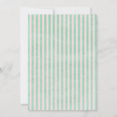 Alice im Wunderland Blush & Minze Brautparty Einladung (Rückseite)